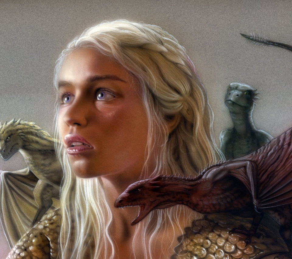 Das Emilia Clarke as Daenerys Targaryen Wallpaper 960x854