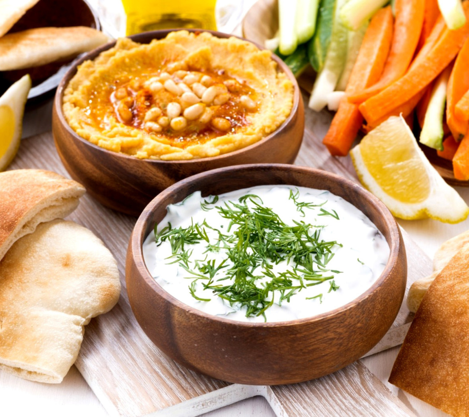 Das Hummus and Carrot for Veggies Wallpaper 960x854