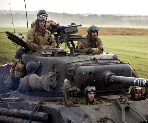 Brad Pitt in Army Film Fury screenshot #1 480x400