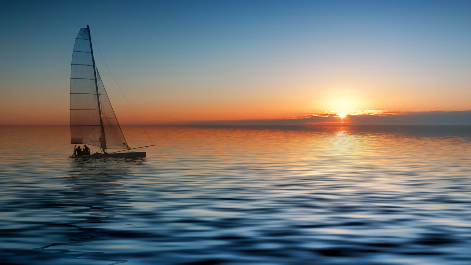 Boat At Sunset screenshot #1 1600x900