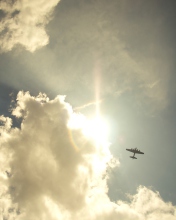 Airplane High In Sky wallpaper 176x220