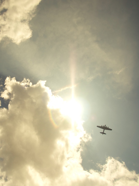 Airplane High In Sky wallpaper 480x640
