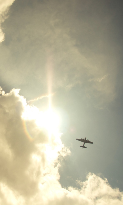 Airplane High In Sky wallpaper 480x800