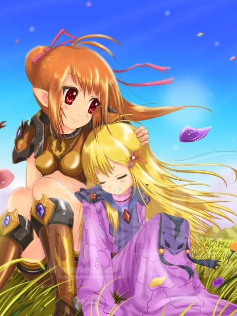 Das Anime Girls Wallpaper 480x640