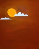 Das Orange Sun Wallpaper 128x160