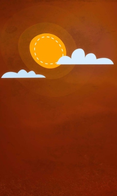 Das Orange Sun Wallpaper 240x400