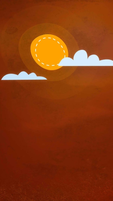 Das Orange Sun Wallpaper 360x640