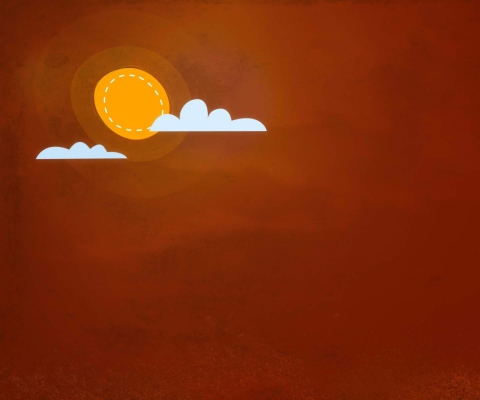 Fondo de pantalla Orange Sun 480x400