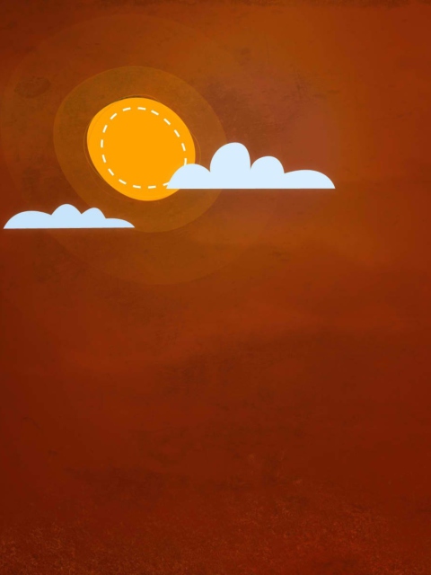 Orange Sun wallpaper 480x640