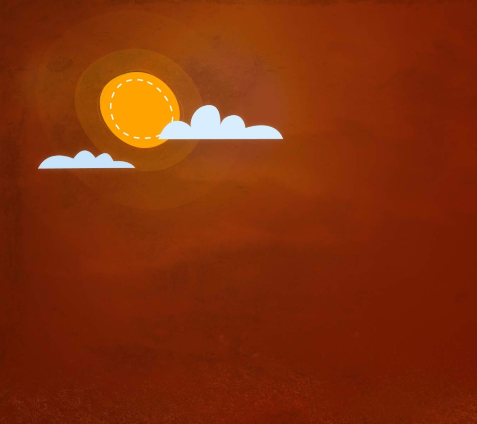 Das Orange Sun Wallpaper 960x854
