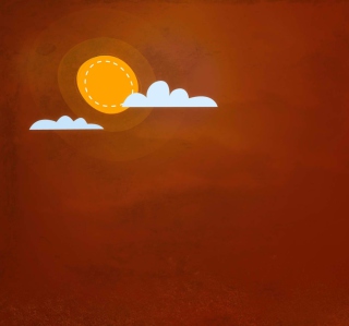 Kostenloses Orange Sun Wallpaper für iPad mini