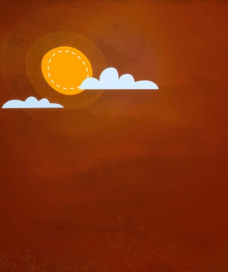 Orange Sun Picture for 480x800