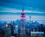 Fondo de pantalla Empire State Building in New York 176x144