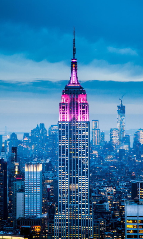 Das Empire State Building in New York Wallpaper 480x800