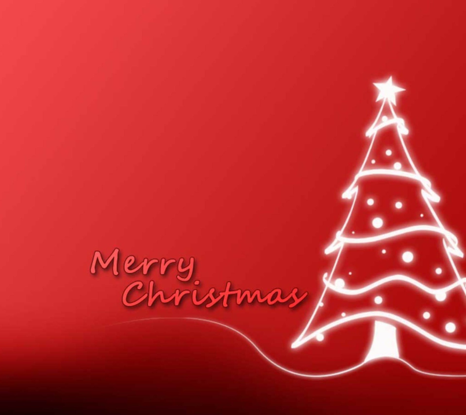 Das Christmas Red And White Tree Wallpaper 960x854