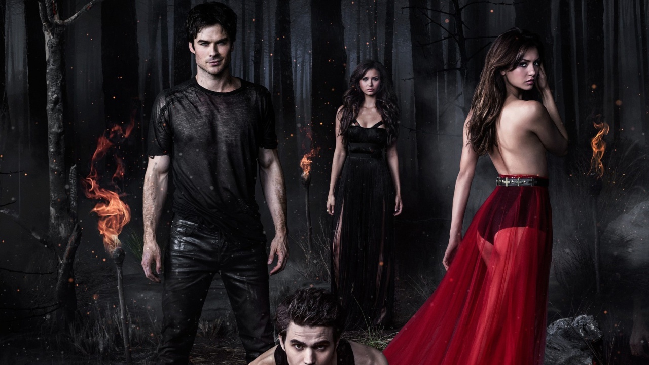 The Vampire Diaries with Nina Dobrev wallpaper 1280x720