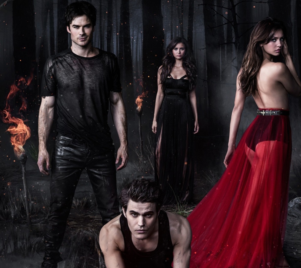 The Vampire Diaries with Nina Dobrev wallpaper 960x854