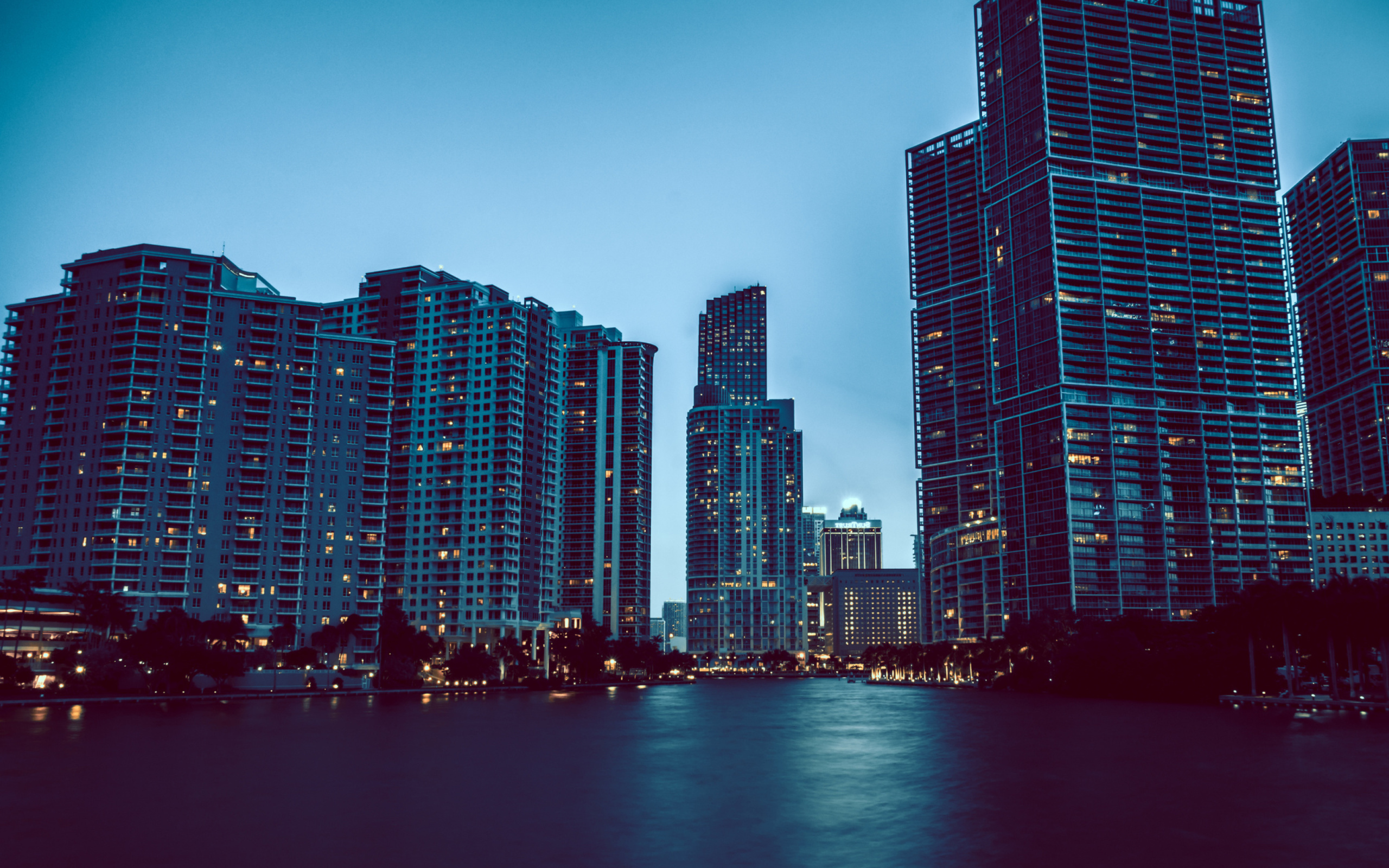 Miami Night HD Photo wallpaper 2560x1600
