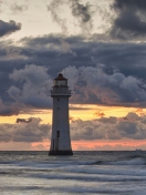 Massive Clouds Above Lighthouse wallpaper 132x176