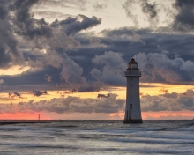 Massive Clouds Above Lighthouse wallpaper 220x176