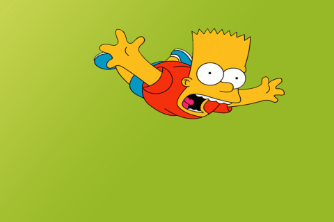 Fondo de pantalla Bart Simpson 480x320