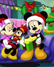 Обои Mickey Christmas 176x220