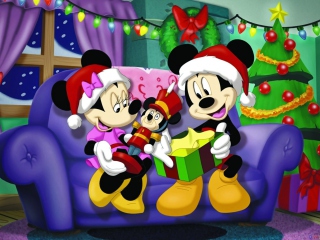 Das Mickey Christmas Wallpaper 320x240