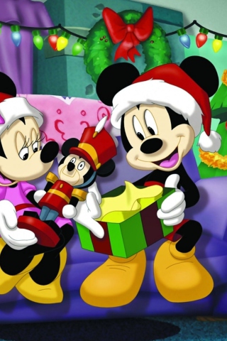 Fondo de pantalla Mickey Christmas 320x480