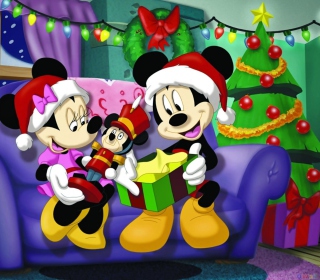 Картинка Mickey Christmas для телефона и на рабочий стол 1024x1024