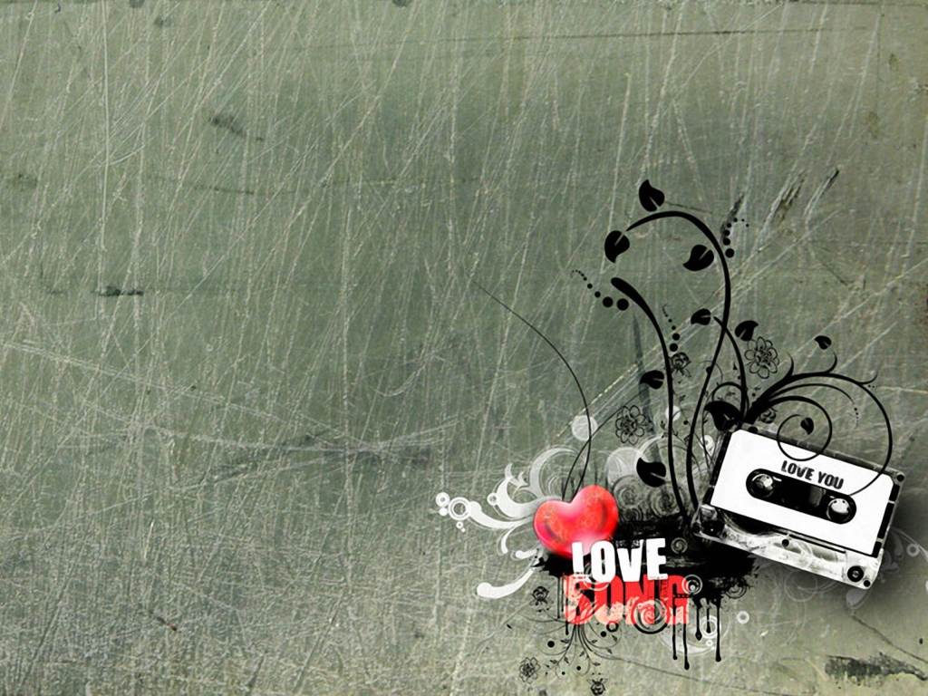 Das I Love Song Wallpaper 1024x768