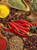 Fondo de pantalla Indian spices and curry 132x176