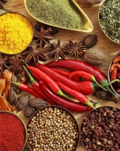 Das Indian spices and curry Wallpaper 176x220