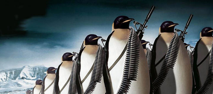 Das Penguins Soldiers Wallpaper 720x320