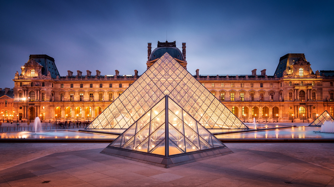 Sfondi Paris Louvre Museum 1366x768