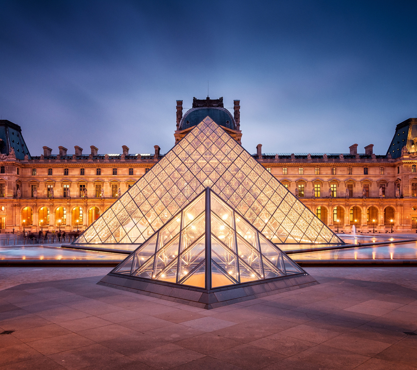 Обои Paris Louvre Museum 1440x1280