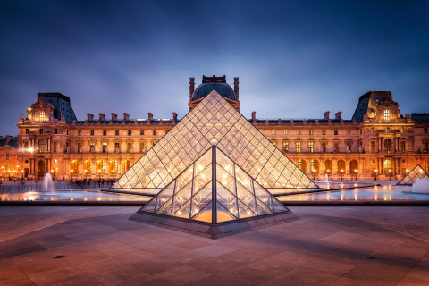 Fondo de pantalla Paris Louvre Museum 480x320