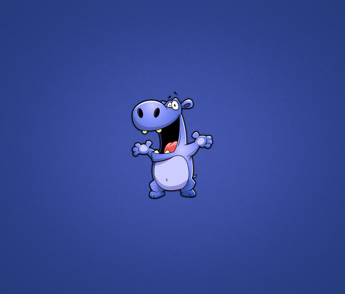 Happy Hippopotamus wallpaper 1200x1024