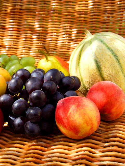 Melons, apricots, peaches, nectarines, grapes, pear screenshot #1 480x640