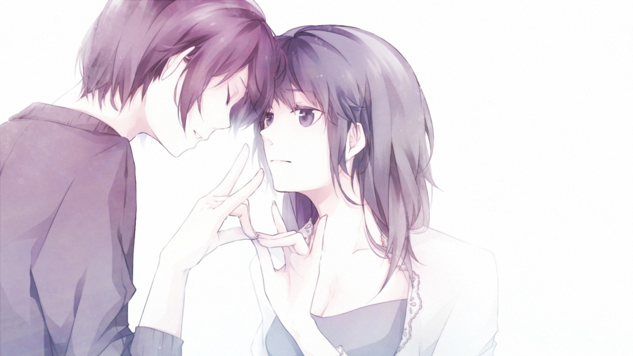 Guy And Girl With Violet Hair wallpaper 1280x720