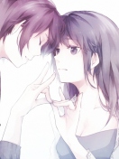 Guy And Girl With Violet Hair wallpaper 132x176