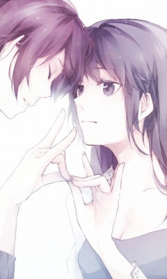 Guy And Girl With Violet Hair screenshot #1 240x400