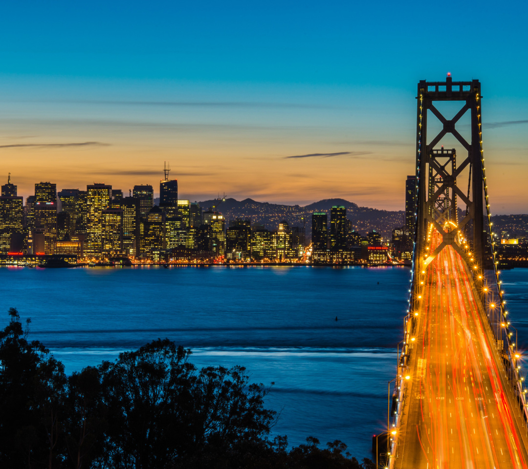 Das San Francisco, Oakland Bay Bridge Wallpaper 1080x960