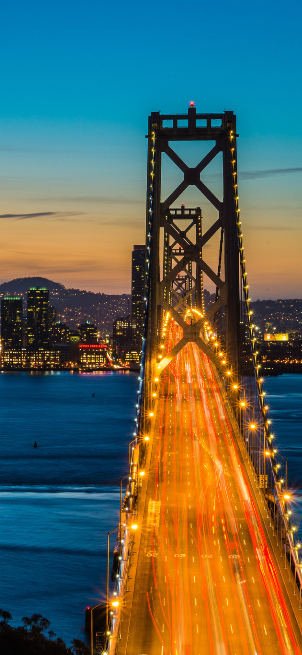 Fondo de pantalla San Francisco, Oakland Bay Bridge 1170x2532