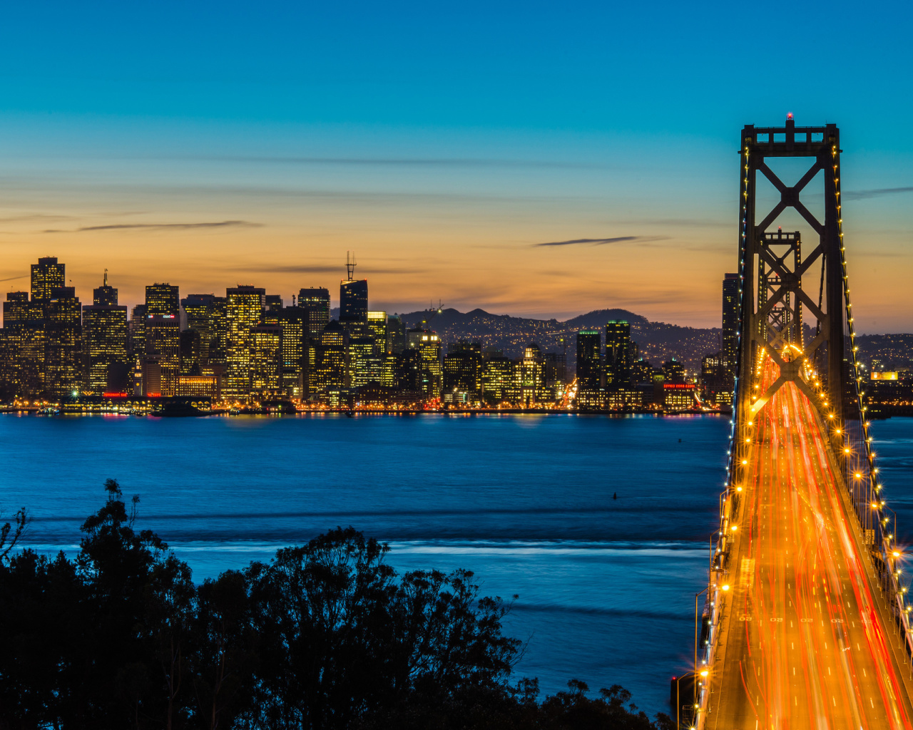 Screenshot №1 pro téma San Francisco, Oakland Bay Bridge 1280x1024