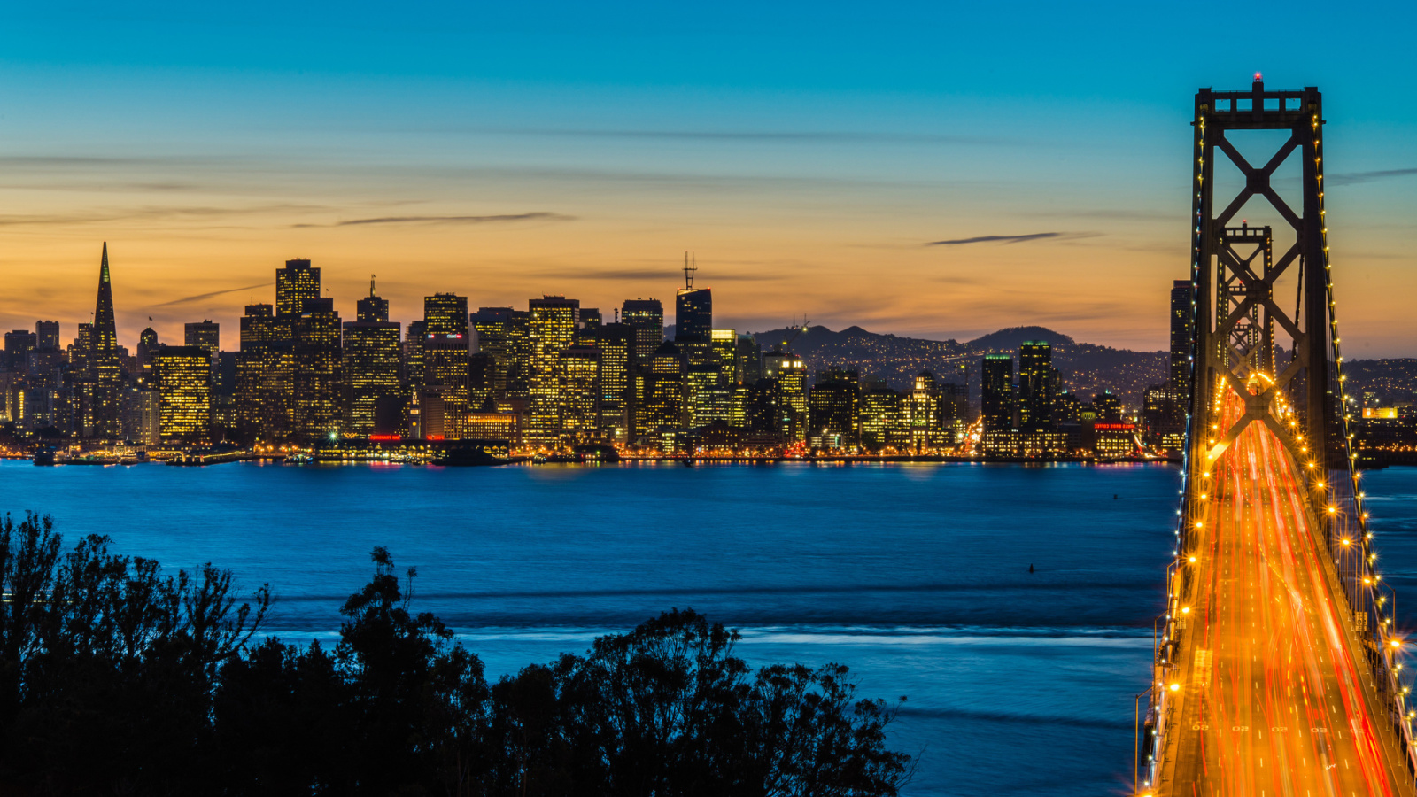 Fondo de pantalla San Francisco, Oakland Bay Bridge 1600x900