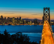 San Francisco, Oakland Bay Bridge wallpaper 176x144