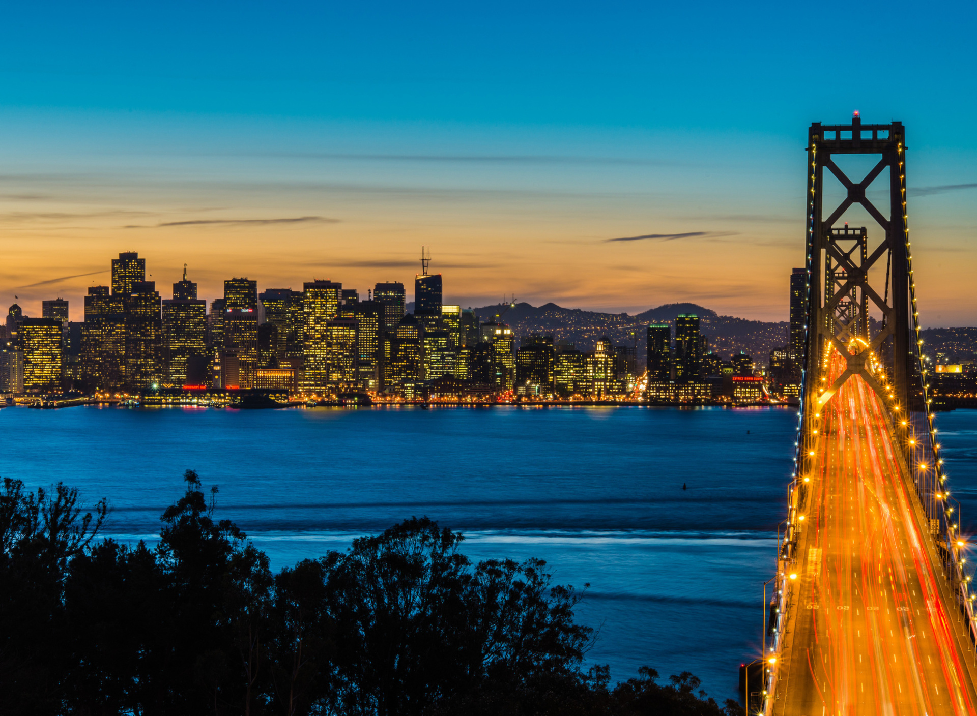 San Francisco, Oakland Bay Bridge wallpaper 1920x1408