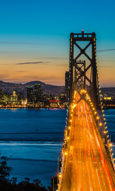 Das San Francisco, Oakland Bay Bridge Wallpaper 480x800