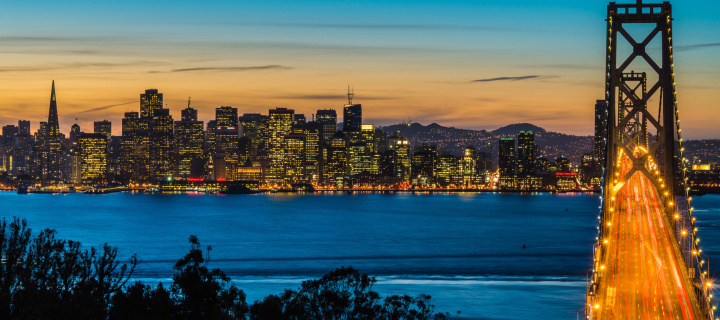 Das San Francisco, Oakland Bay Bridge Wallpaper 720x320