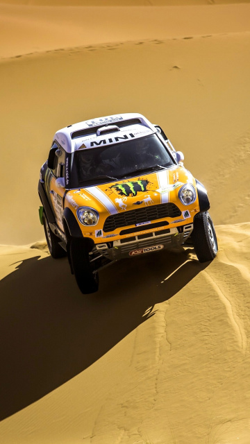 Das Mini Cooper Countryman Dakar Rally Wallpaper 360x640